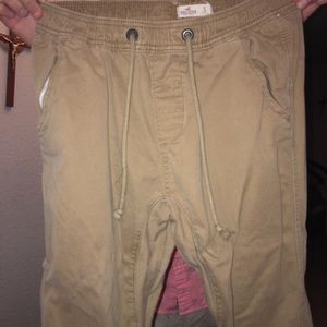 Hollister khaki joggers